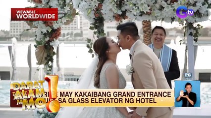Bride, may bonggang entrance mula sa glass elevator ng hotel | Dapat Alam Mo!