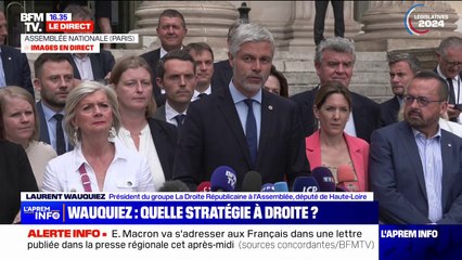 Laurent Wauquiez: "Tout gouvernement qui comporterait des ministres de La France insoumise fera l'objet immédiatement de notre part du vote d'une motion de censure"