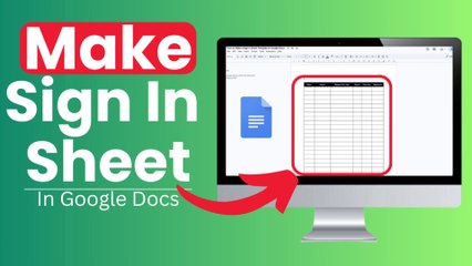 How To Make A Sign In Sheet Template In Google Doc
