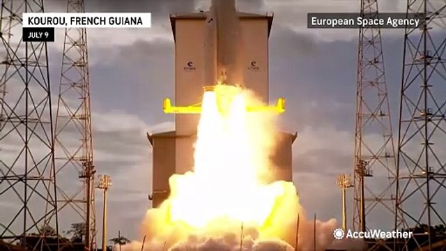 European Space Agency launches Ariane 6 rocket from French Guiana