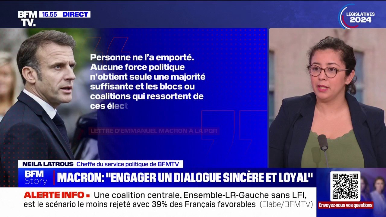 Lettre d'Emmanuel Macron aux Français: "Personne ne l'a emporté" affirme le président de la République à propos des législatives