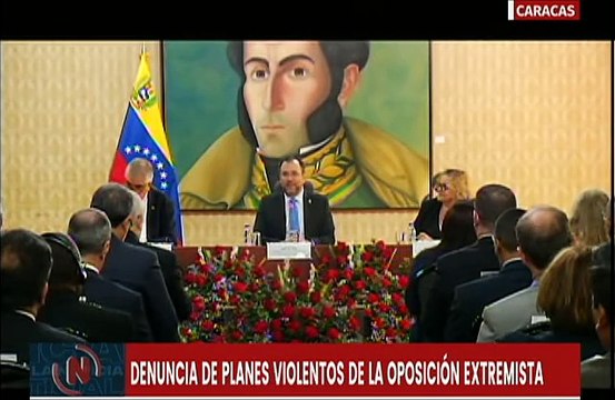 Canciller Yván Gil denunció ante el cuerpo diplomático acreditado planes violentos contra el país