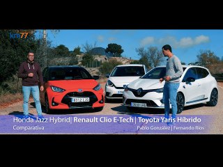 Honda Jazz Hybrid- Renault Clio E-Tech - Toyota Yaris120H. Comparativa | km77.com