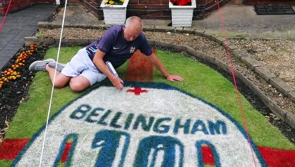 England fan creates Jude Bellingham lawn mural in front garden