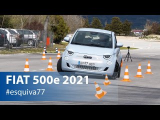 FIAT 500e 2021- Maniobra de esquiva y eslalon | km77.com
