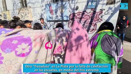 Otro "frazadazo" en La Plata por la falta de calefacción en las escuelas, en medio del frío extremo