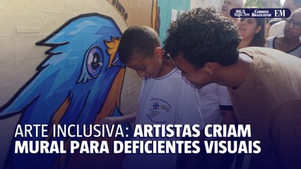 Artistas de MG criam mural para pessoas com deficiência visual