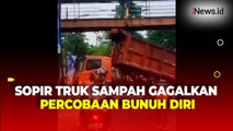 Detik-Detik Sopir Truk Sampah Gagalkan Percobaan Bunuh Diri di Bekasi