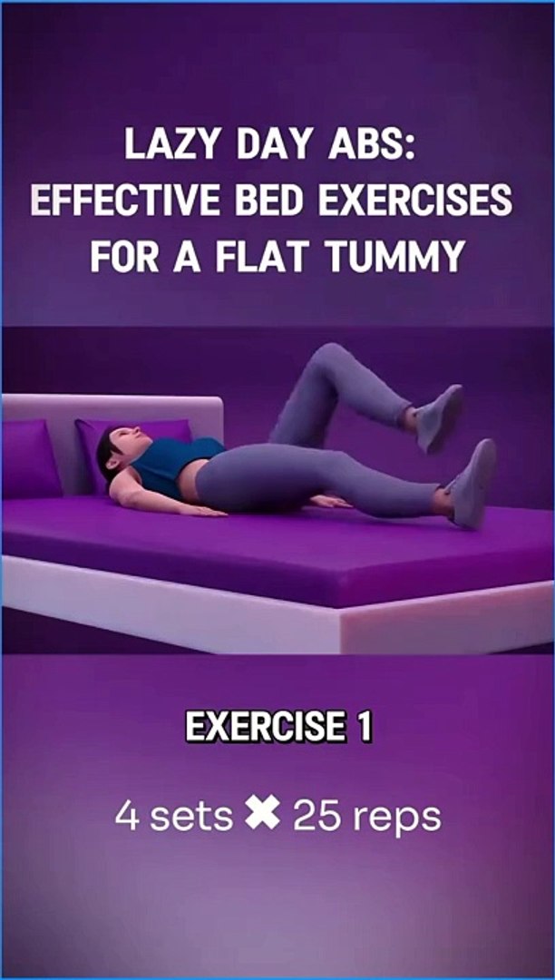 Effective bed exercise for a flat tummy fitness weightlossworkout video Dailymotion