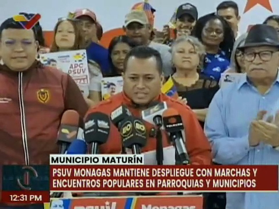 PSUV mantiene su despliegue de marchas y encuentros en el estado Monagas