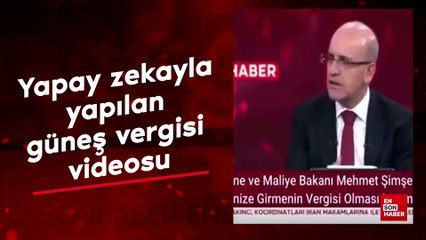 Yapay zekayla yapılan güneş vergisi videosu