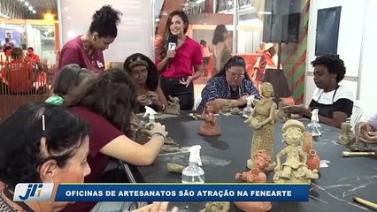 Oficinas de artesanatos são atração na Fenearte