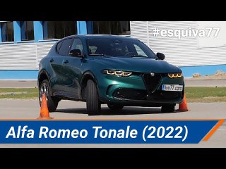 Alfa Romeo Tonale 2022 - Maniobra de esquiva (moose test) y eslalon | km77.com