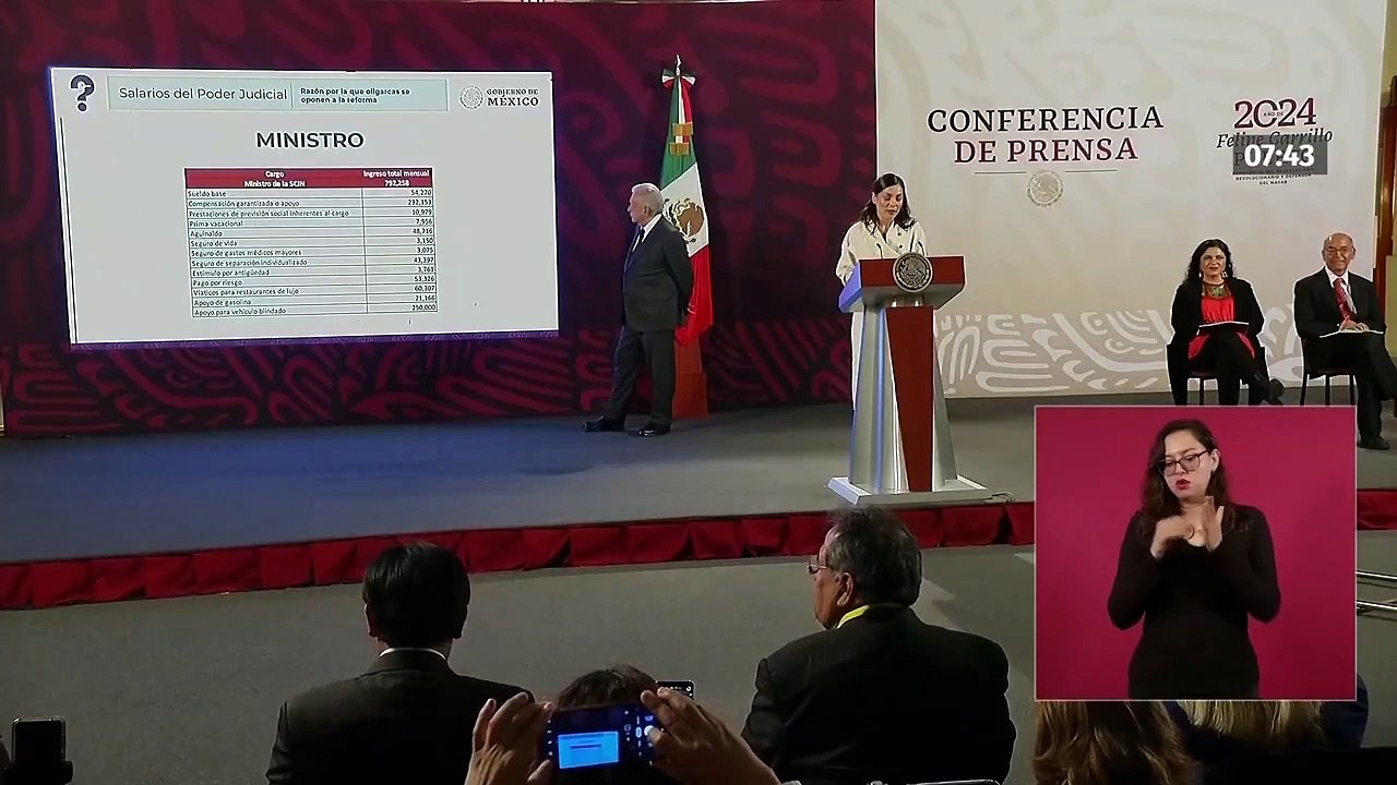 Vilchis muestra "la mina de oro" que se les va a ministros por reforma al Poder Judicial