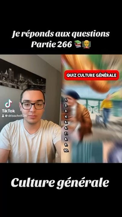 Je réponds aux questions PARTIE 266 (culture générale) ‍