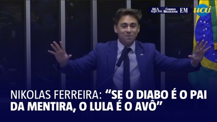 NIKOLAS FERREIRA: "Se o diabo é o pai da mentira, o Lula é o avô"