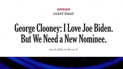 모금 도운 배우 조지 클루니도 바이든에 후보 사퇴 촉구 / YTN