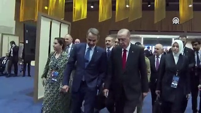 Cumhurbaşkanı Erdoğan, Yunanistan Başbakanı Miçotakis ile bir araya geldi