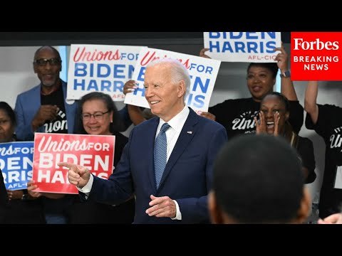 President Biden Delivers Remarks In Front Of Union Leaders: 'I Think Of You As My Domestic NATO'