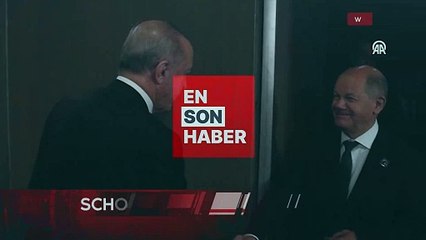 Cumhurbaşkanı Erdoğan, Almanya Başbakanı Scholz'u kabul etti