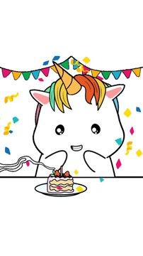 Happy Birthday Unicorn ❤️ #shorts #short #birthday #wish #happybirthday