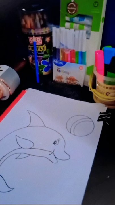 ASMR coloring dolphin 