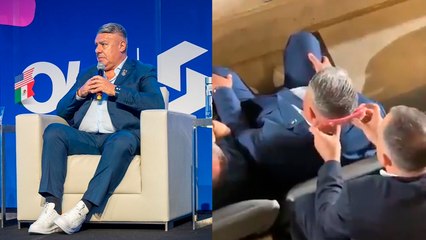 'Chiqui' Tapia, presidente de la AFA, causa controversia en redes por tener un empleado que le seca el sudor durante partidos de Copa América