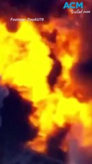 Factory fire darkens Melbourne skyline with toxic smoke