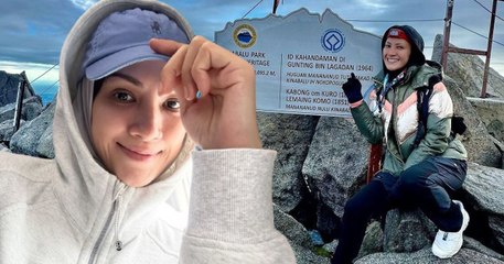 Cantik & Lasak Pada Usia 41 Tahun SHERRY IBRAHIM Berjaya Tawan Puncak Gunung Kinabalu
