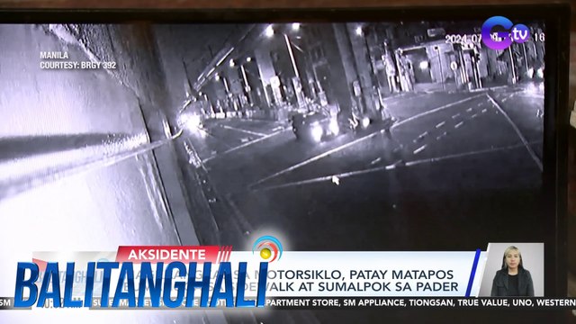 Magkaangkas sa motorsiklo, patay matapos bumangga sa sidewalk at sumalpok sa pader | Balitanghali