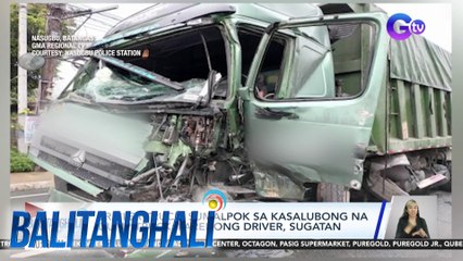 Trailer truck, sumalpok sa kasalubong na dump truck; parehong driver, sugatan | Balitanghali