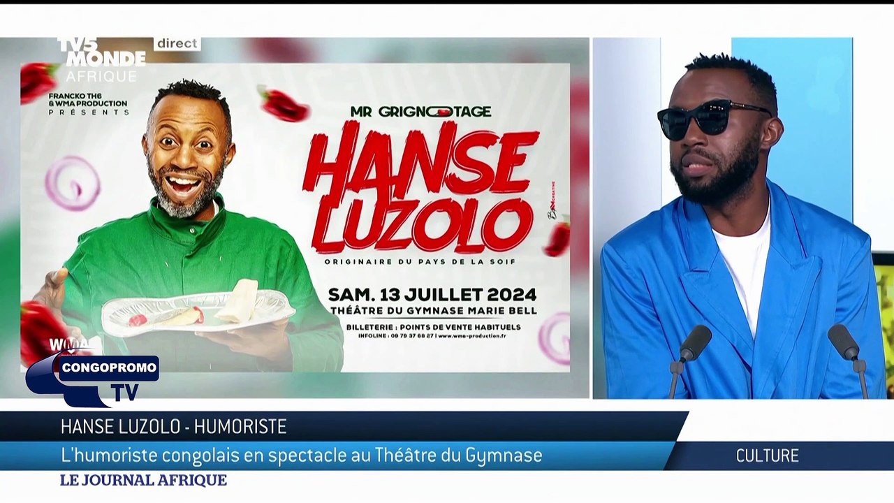 HANS LUZOLO INVITÉ SUR TV5 MONDE SE DÉFEND POSITIVEMENT