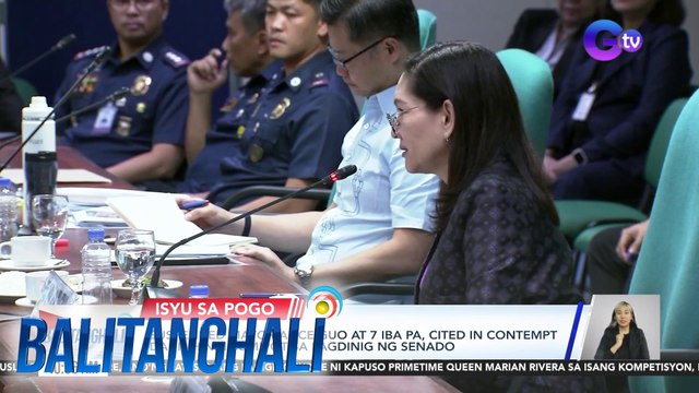 Suspended Mayor Alice Guo at 7 iba pa, cited in contempt dahil hindi sumipot sa pagdinig ng senado | Balitanghali