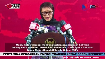 Ketpres Menlu Retno Marsudi terkait kunjungan Grand Syekh Al-Azhar di Istana Merdeka