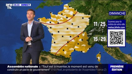 Un sud est toujours très ensoleillé et très chaud, une perturbation arrive par le nord ouest