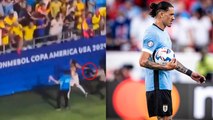 Copa América: Circula vídeo de Darwin Núñez intentando lanzar una silla a la afición de Colombia