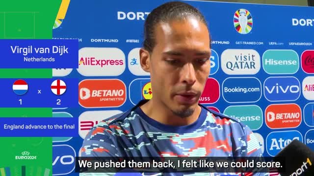 'Our dreams come to an end' - Van Dijk reacts to semi-final loss