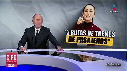 Sheinbaum planea construir tres líneas de trenes de pasajeros en su sexenio