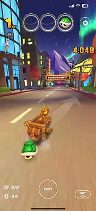 Mario Kart Tour - Dry Bones (Gold) Gameplay (Night Tour Week 2 Ranked Cup Reward Driver)