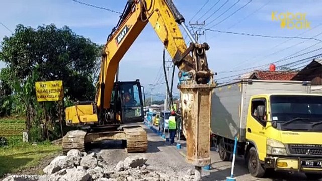 PERBAIKAN JALAN PENGHUBUNG SUKABUMI-CIANJUR, TINGKATKAN KEMANTAPAN JALAN NASIONAL