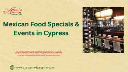 Mexican Food Specials & Events in Cypress