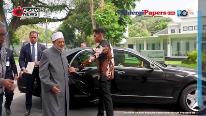 Presiden Jokowi Sambut Kunjungan Grand Syekh Al Azhar, Istana Merdeka