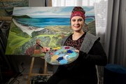Blind artist Kataraina Koroheke of Evandale makes stunning paintings of Tasmania