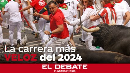 Así ha sido el quinto encierro de San Fermín 2024 con toros de Domingo Hernández Martín que deja siete heridos