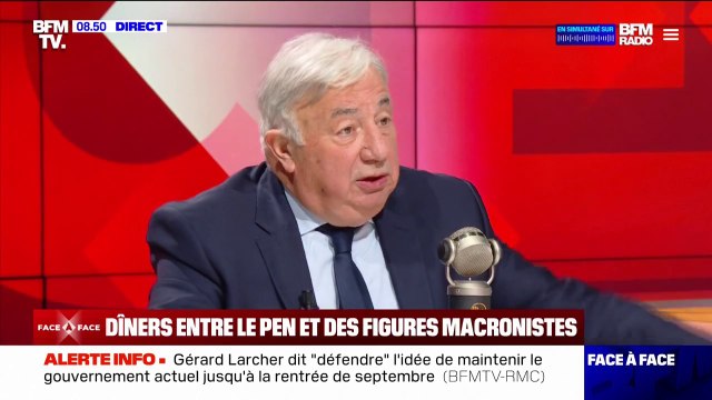 Gérard Larcher: Je n'aurais pas été dîner avec Madame Le Pen
