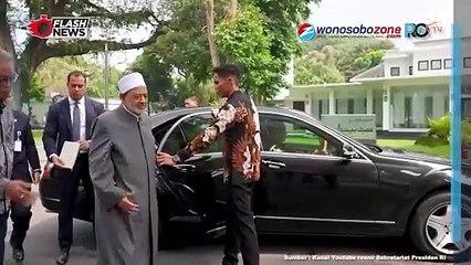Presiden Jokowi Sambut Kunjungan Grand Syekh Al Azhar di Istana Merdeka