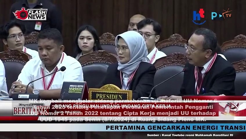 MK Gelar Sidang Pengujian Materiil UU Cipta Kerja