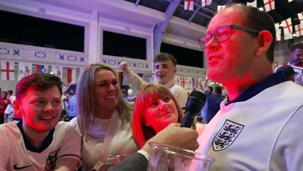 Elated fans watch on to England victory in Germany