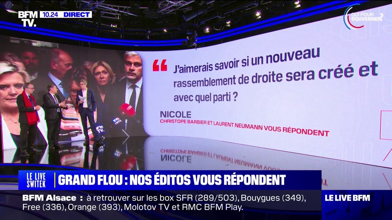 Est-ce qu'un rassemblement de droite sera créé et avec quel parti? Nos éditorialistes répondent à vos questions sur BFMTV