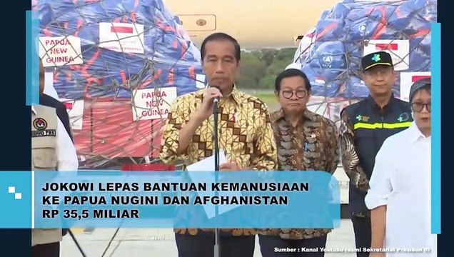 Jokowi Lepas Bantuan Kemanusiaan ke Papua Nugini dan Afganistan Rp 35,5 Miliar